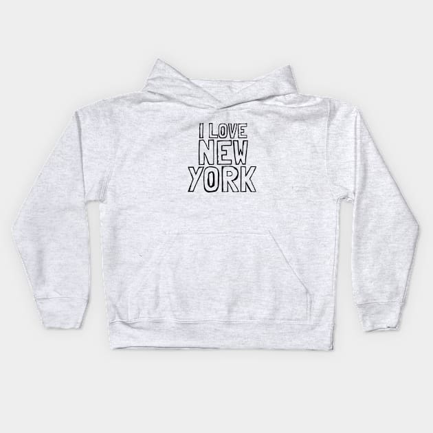 I love New York Kids Hoodie by TompasCreations